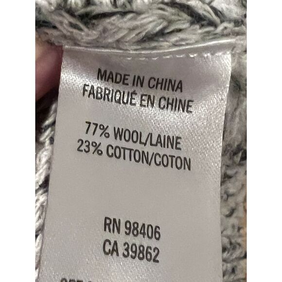 THEORY WOOL BLEND RIBBED CREWNECK DROP SHOULDER CASUAL SWEATER SIZE SMALL - Picture 7 of 7